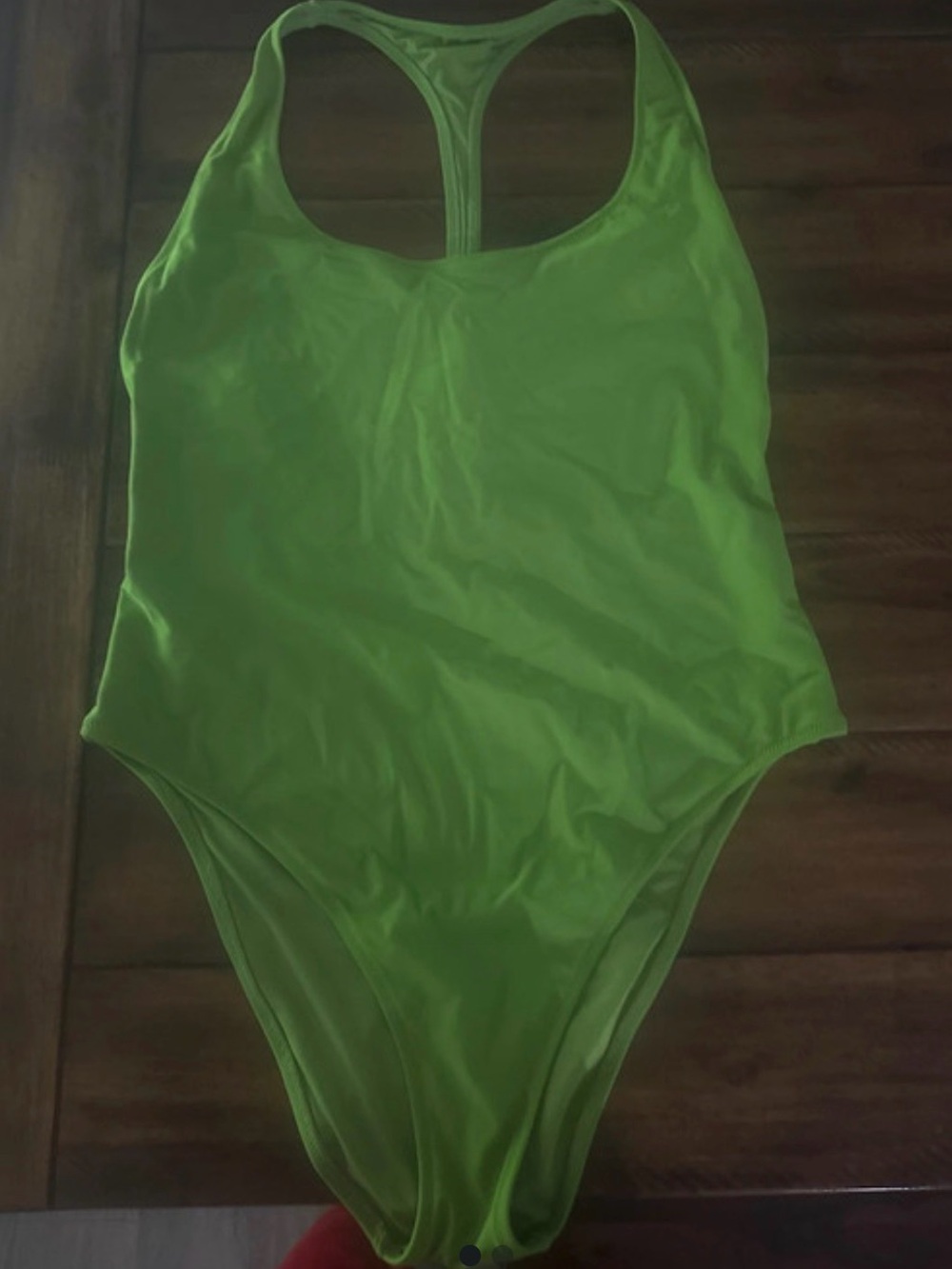 aerie Lime Green Racerback One-Piece Swimsuit